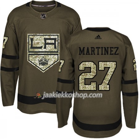 Miehille NHL Los Angeles Kings Pelipaita Alec Martinez 27 Adidas 2017-2018 Camo Vihreä Authentic